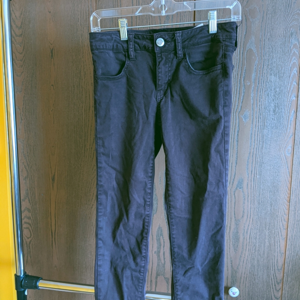 Suede Olive Green Skinny Jeans